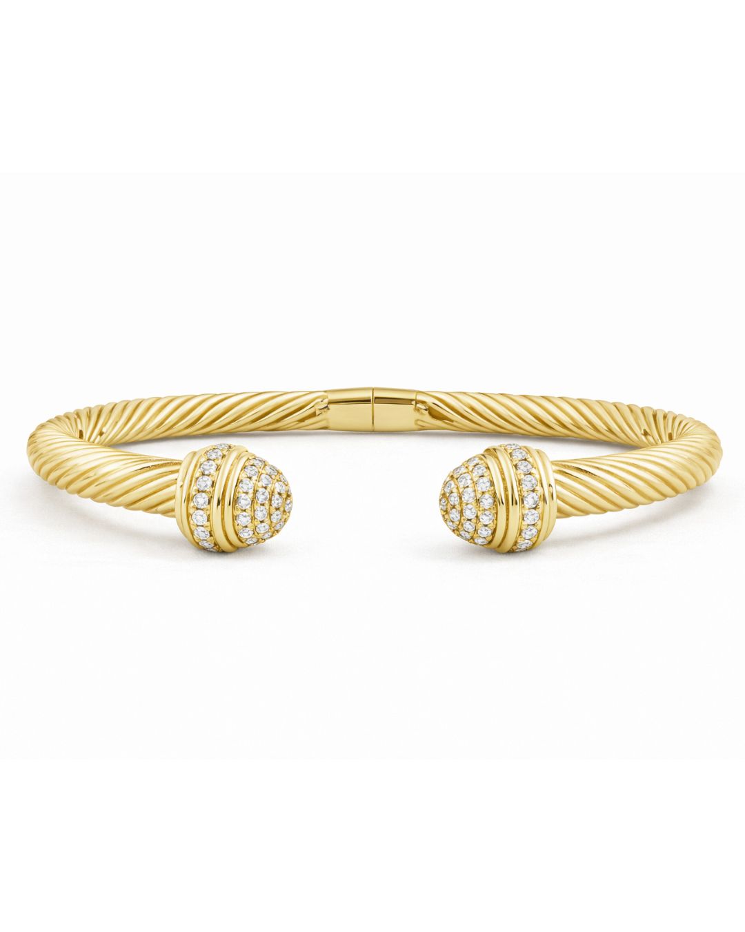 Diamond Cable Bangle Cuff