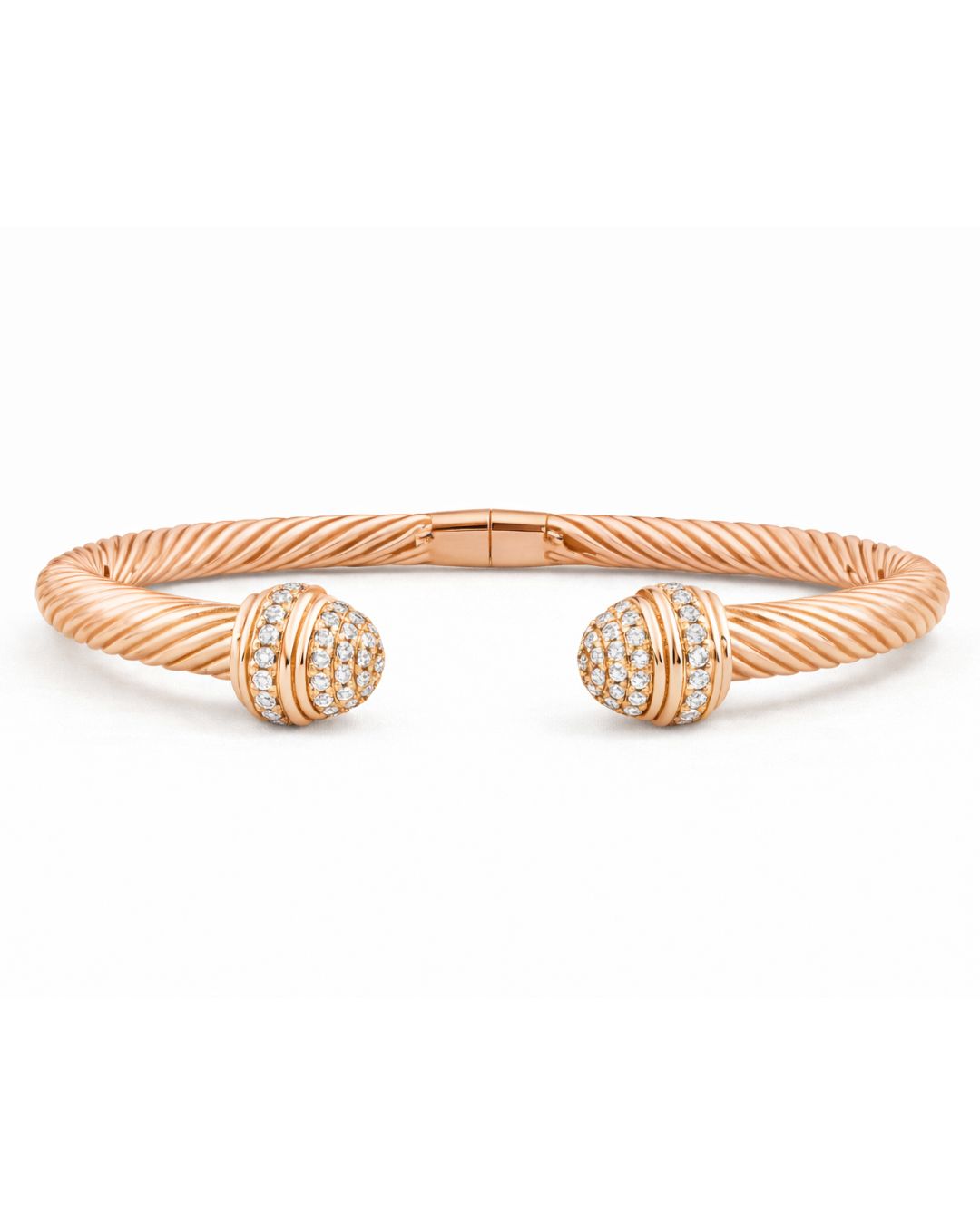 Diamond Cable Bangle Cuff
