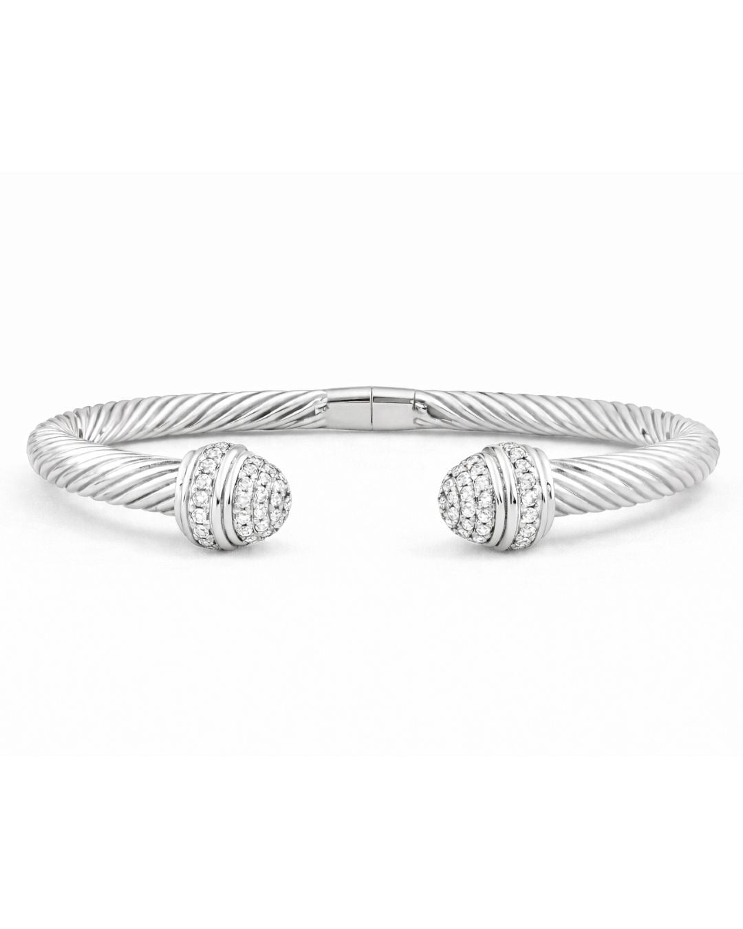 Diamond Cable Bangle Cuff